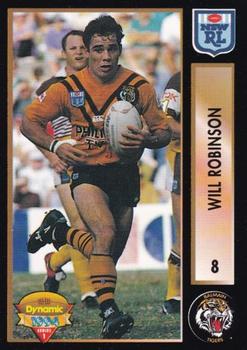 1994 Dynamic Rugby League Series 1 #8 Will Robinson Front